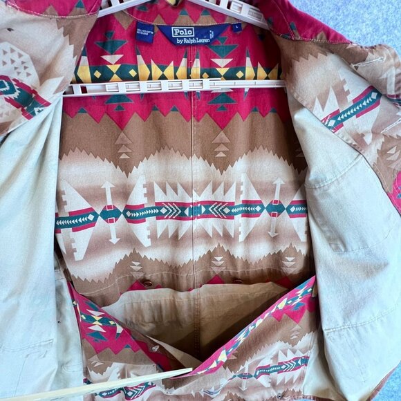Polo Ralph Lauren Mens L Rare Southwest Aztec Hunting Chore Western Barn Jacket - Picture 7 of 14